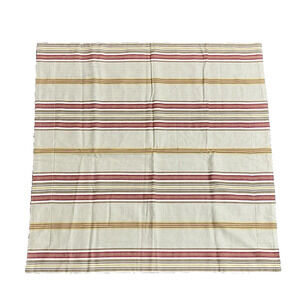 Pottery Barn MONTGOMERY STRIPE 25 x 25" Euro Zip Sham 100% Cotton Red Khaki Mint